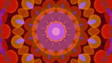 Konser, gece kulübü, müzik videosu, etkinlikler, gösteriler, moda, tatil, sergi, LED ekranlar ve projeksiyon haritalama için soyut çok renkli döngü kaleydoskop animasyonu.