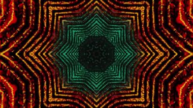 Konser, gece kulübü, müzik videosu, etkinlikler, gösteriler, moda, tatil, sergi, LED ekranlar ve projeksiyon haritalama için soyut çok renkli döngü kaleydoskop animasyonu.