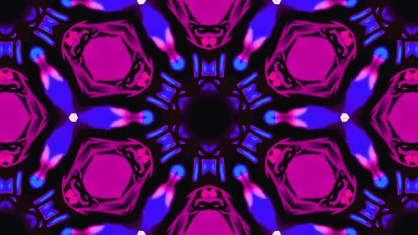 Absztrakt Sokszínű Looping Kaleidoszkóp Animáció Koncert Éjszakai Klub Zenei Videó — Stock videók