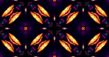 Konser, gece kulübü, müzik videosu, etkinlikler, gösteriler, moda, tatil, sergi, LED ekranlar ve projeksiyon haritalama için soyut çok renkli döngü kaleydoskop animasyonu.