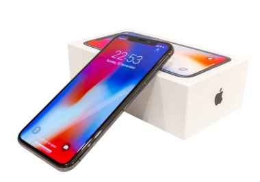 Moskova, Rusya 12 Kasım, 2017: Iphone X akıllı telefon