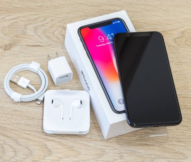 IPhone X akıllı telefon. En son Apple Iphone 10 cep telefonu.