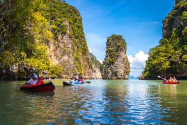 Denizi Tayland Tayland, Phuket, 10 Ocak 2018 - Kayak