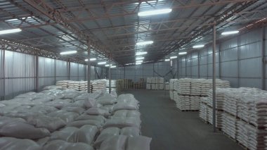 Büyük Endüstriyel depo tam beyaz çuval
