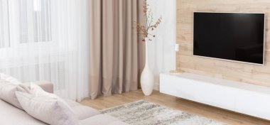 Geniş bir oturma odası panoramik resim