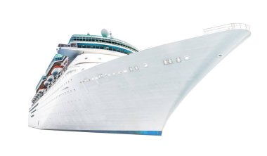 Beyaz bir arka plan üzerinde izole cruise liner