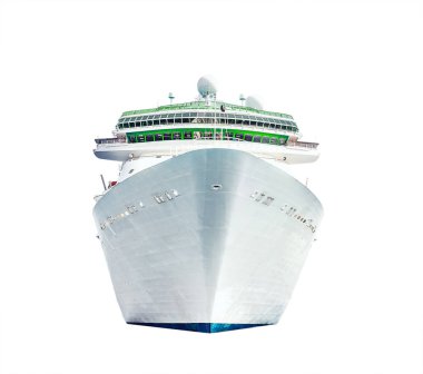 Beyaz bir arka plan üzerinde izole cruise liner