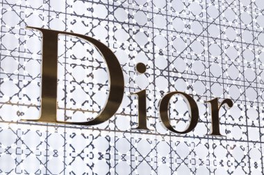 Las Vegas, Nevada, ABD - 13 Mayıs 2019: Abd'nin Las Vegas şehrindeki Wynn otelinde Christian Dior mağazasının logosu. Modanın yapımcısı ve yapımcısı