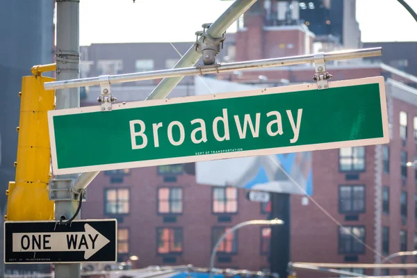 Broadway street sign in New York City USA — Stock Photo, Image