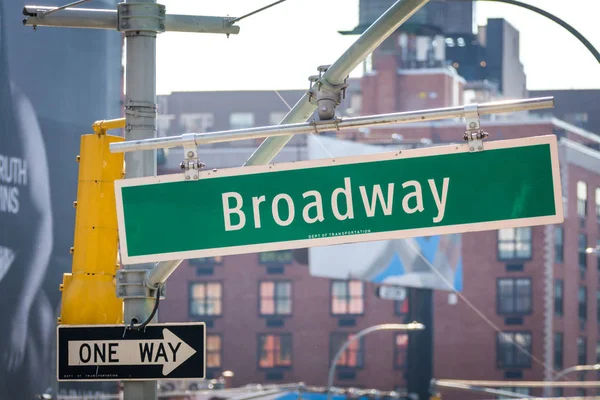 Broadway street sign in New York City USA — Stock Photo, Image
