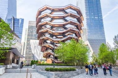New York City, Ny, ABD - 17 Mayıs 2019: Hudson Yards Staircase olarak da bilinen Gemi
