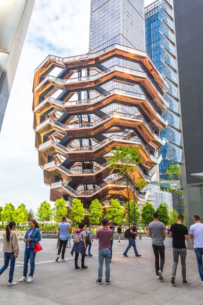 New York City, NY, USA - May 17, 2019: The Vessel, also known as the Hudson Yards Staircase — Stock Photo, Image