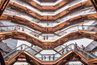 New York City, Ny, ABD - 17 Mayıs 2019: Hudson Yards Staircase olarak da bilinen Gemi