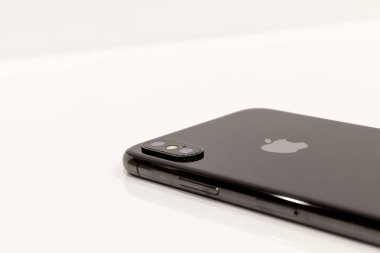 Moskova, Rusya 12 Kasım, 2017: Iphone X akıllı telefon. En son Ap