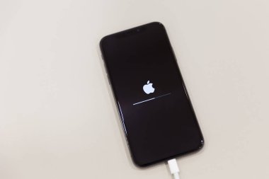 Moskova, Rusya 12 Kasım, 2017: Iphone X akıllı telefon. En son Ap