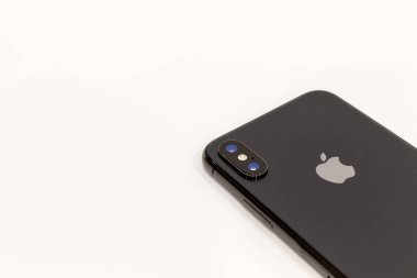 Moskova, Rusya 12 Kasım, 2017: Iphone X akıllı telefon. En son Ap