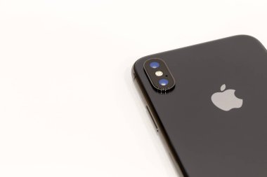 Moskova, Rusya 12 Kasım, 2017: Iphone X akıllı telefon. En son Ap