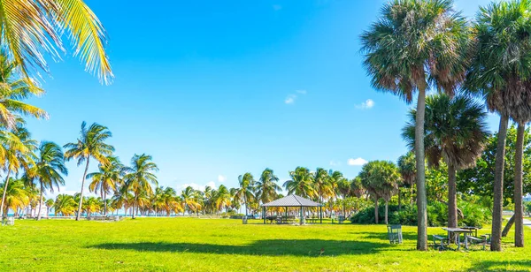 迈阿密Key Biscayne美丽的克兰顿公园海滩 — 图库照片