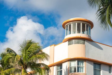 Art Deco binası Güney Sahili, Miami 'de.