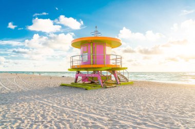 Miami Beach, Florida, Usa 'da gün doğumunda kamara