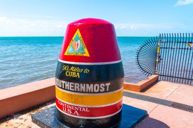 Key West, Florida, Usa - 12 Eylül 2019: Key West Florida, Usa 'nın en güney noktası