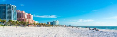 Clearwater Sahili, Florida Usa 'da güzel beyaz kumları var.