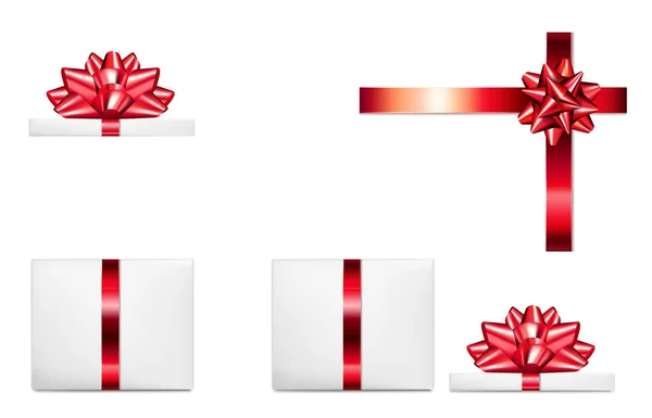 Öppna presentförpackning med rosett — Stock vektor