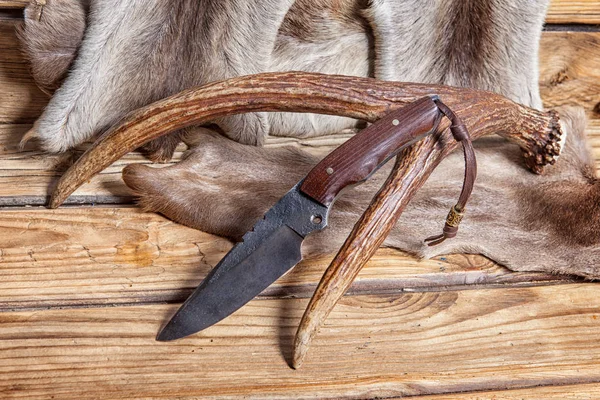 Cuchillo Hecho Mano Hermosas Formas Han Hecho Mano Cuchillos Forjados — Foto de Stock