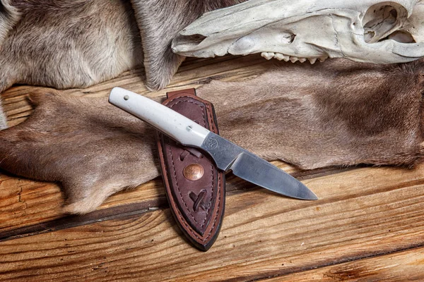 Cuchillo Hecho Mano Hermosas Formas Han Hecho Mano Cuchillos Forjados — Foto de Stock