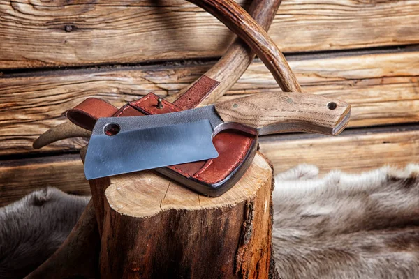 Cuchillo Hecho Mano Hermosas Formas Han Hecho Mano Cuchillos Forjados — Foto de Stock