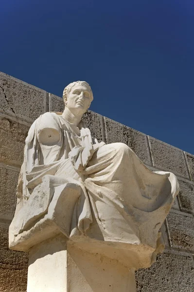 Статуя Менандра Театр Диониса Акрополь Афины Греция — стоковое фото