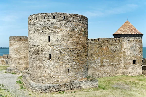 Utsikt Från Inne Till Citadellet Slott Bilhorod Dnistrovskyi Akkerman Fortress — Stockfoto