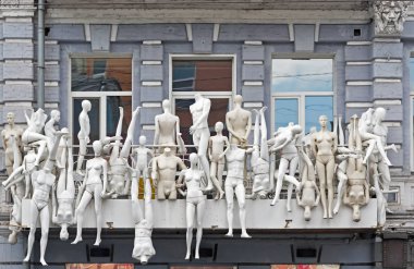 Balkon eski ev tam mankenleri Kiev, Ukrayna