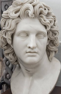 Sculpture Alexander the Great as Adonis in Ostroh Castle in Ukraine