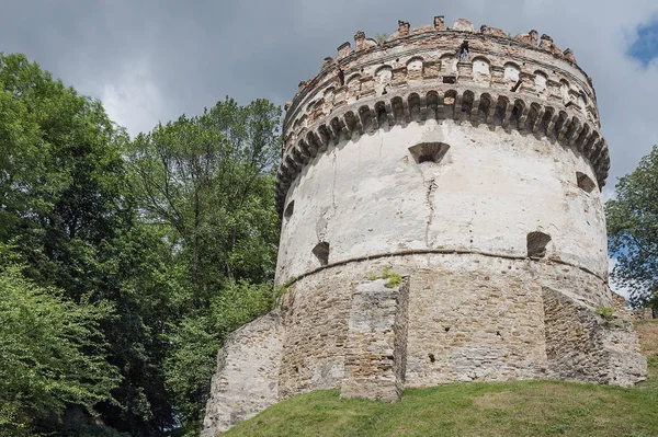 Det Runda Tornet Delen Ostroh Slott Ukraina — Stockfoto