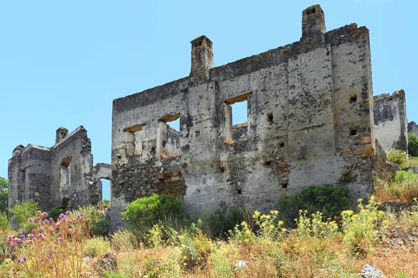 Ruined Buildings Kayakoy Turkey — Stock Photo, Image