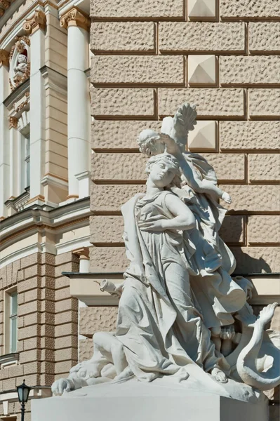 Rzeźba Zewnątrz Barokowego Odessa Narodowy Teatr Opery Baletu Odessie Ukraina — Zdjęcie stockowe