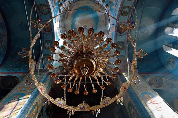 Chandelier Assumption Cathedral Volodymyr Volynskyi Ukraine — Stock Photo, Image