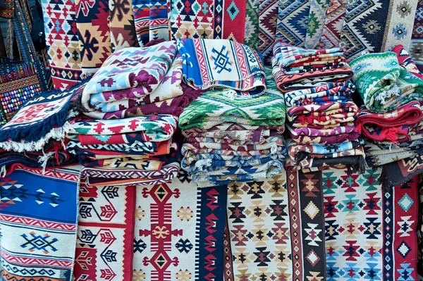 Samples Georgian Traditional Carpets — Stock Photo, Image