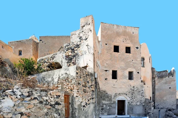 Ancien Château Déformé Village Emporio Dans Île Santorin Grèce — Photo