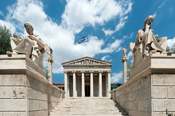 Вид Афинскую Академию Греция — стоковое фото