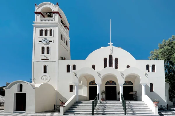 Church Emporio Town Santorini Island Greece — Stock Photo, Image
