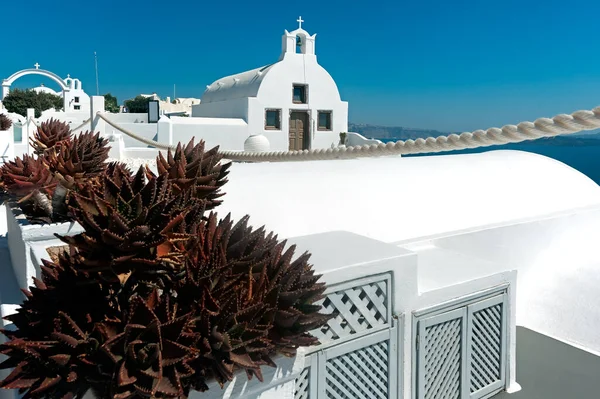 Paisaje Urbano Tradicional Oia Santorini Cícladas Grecia —  Fotos de Stock