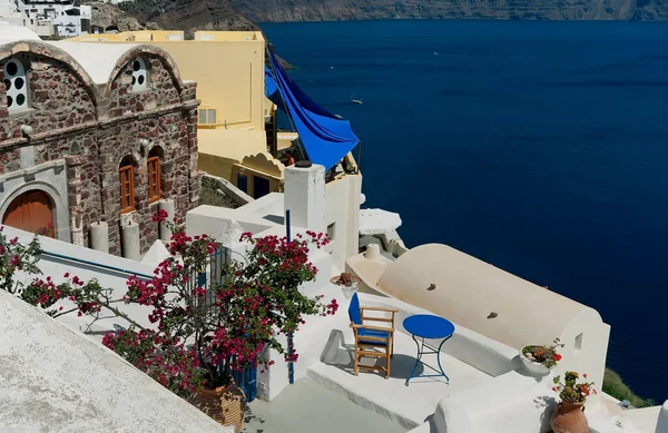 Oia Stadsgezicht Het Eiland Santorini Cycladen Griekenland — Stockfoto