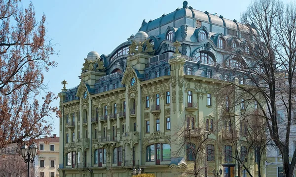 Arquitectura Fachada Edificio Las Calles Ciudad Vieja Odessa Ucrania — Foto de Stock