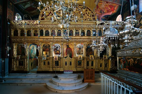 Altar Sacred Monastery Agios Gerasimos Cephalonia Greece — Fotografia de Stock