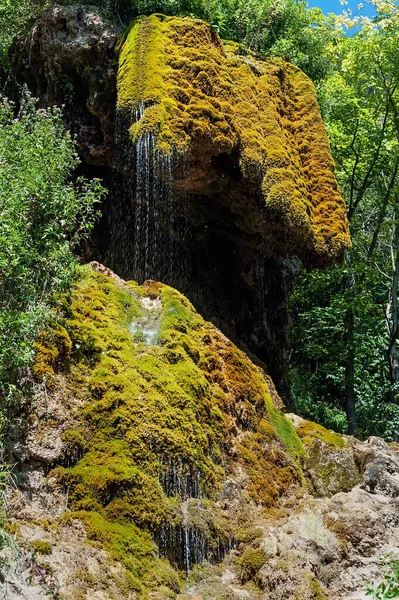 Lágrimas Doncella Cascada Dniester Canyon Monastirok Ucrania — Foto de Stock