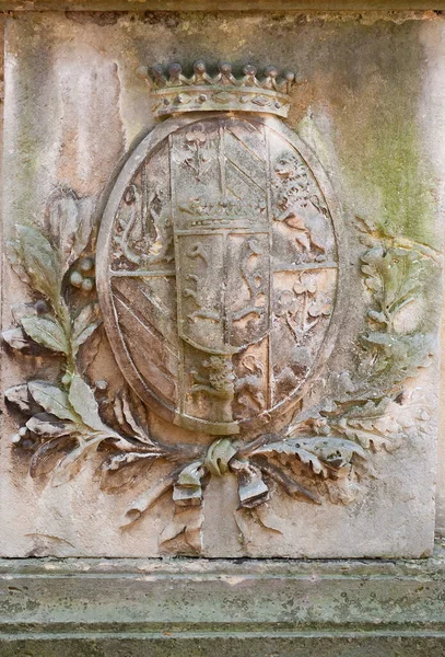 Antiguo Escudo Armas Pared Lychakiv Sitio Lviv Ucrania — Foto de Stock
