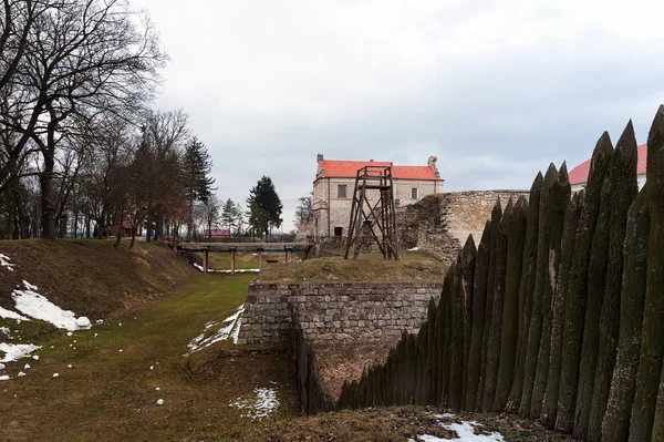 Fosso Castelo Zbarazh Região Ternopil Ucrânia — Fotografia de Stock