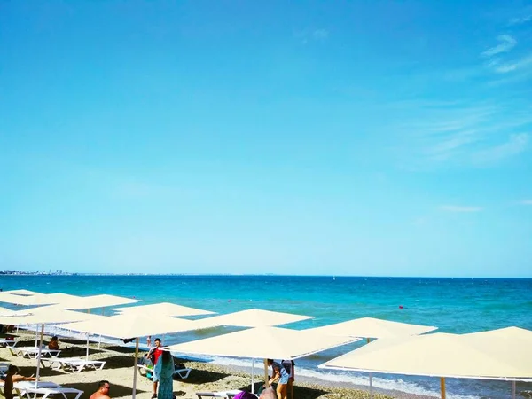 People Having Rest Black Sea — Stock Photo, Image